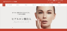 クロスクリニック銀座公式HPのキャプチャ