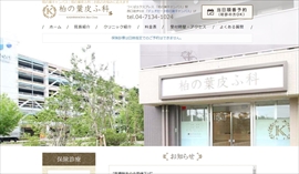 柏の葉皮膚科公式HPのキャプチャ